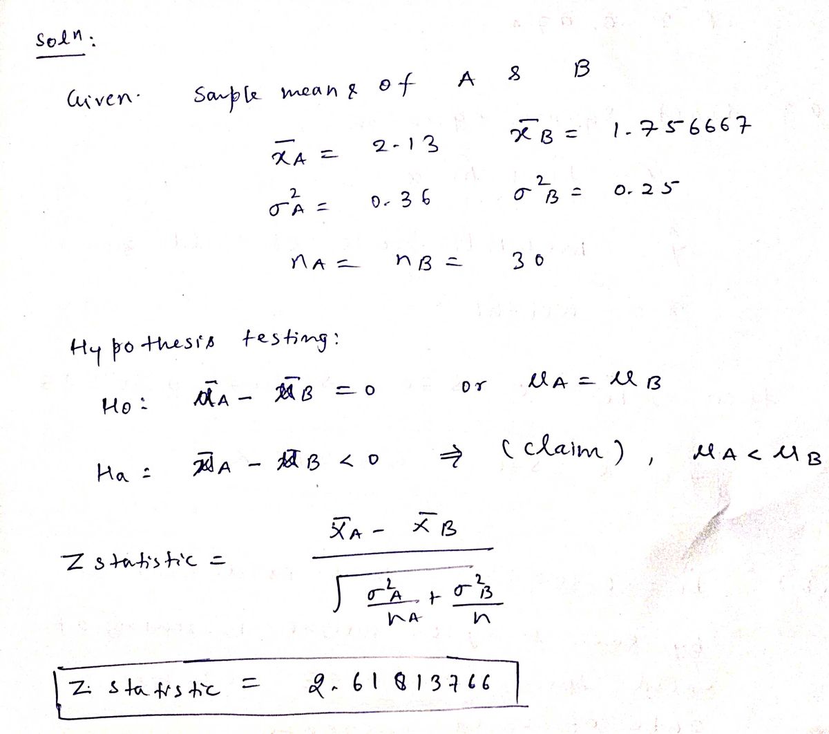 Statistics homework question answer, step 1, image 1